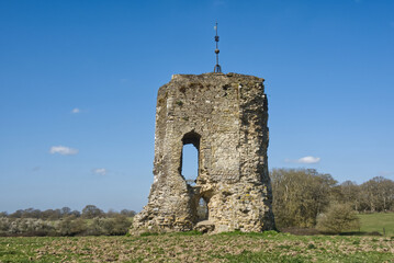 Knepp Castle ruin, Sussex, England.