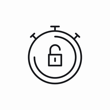 unock time icon sign vector