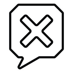 Obraz premium Wrong Icon Element For Design