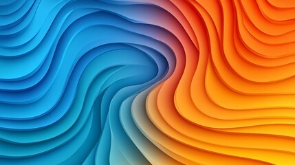 Abstract Blue and Orange Waveform Design