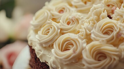 Elegant Rose Buttercream Cake: A Delicate Dessert