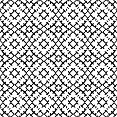 Intricate Black and White Seamless Pattern with Geometric Shapes for Modern Design Applications