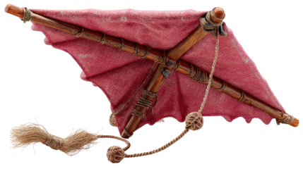 Vintage Parasol: A charming overhead shot showcasing a classic vintage parasol, its delicate fabric and intricate bamboo frame radiating timeless elegance and functionality.