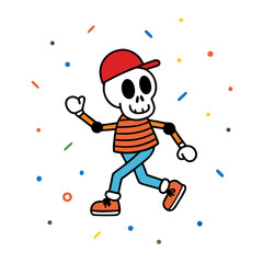 skeleton mid moonwalk dance