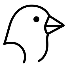 canary face icon on white background vector
Vector line icon animals