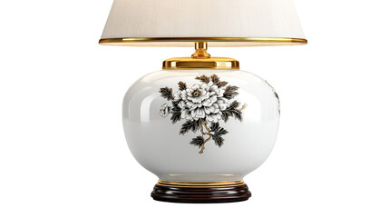 Elegant Table Lamp: A porcelain table lamp with intricate floral pattern adds a touch of sophistication and warm ambient glow to any room