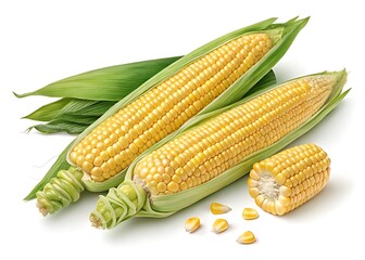 corn on a white background