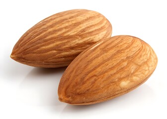 almonds isolated on white background