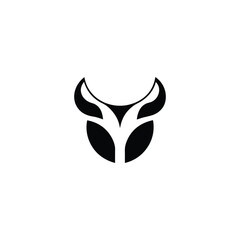 A sleek and modern Cow or bull logo
 with a glowing effect, symbolizing strength, vitality, and luxury. Perfect for businesses in finance, agriculture, and premium branding.
