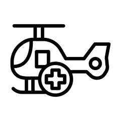HelicopterRescue line icon