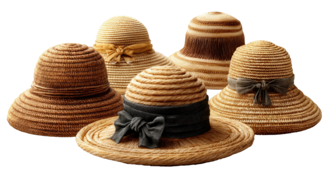 Sun Hats: Collection of meticulously crafted sun hats, each offering a unique blend of style and sun protection. These accessories are designed for summer and leisure. 