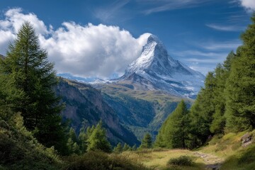 Majestic Matterhorn Serene Alpine Landscape