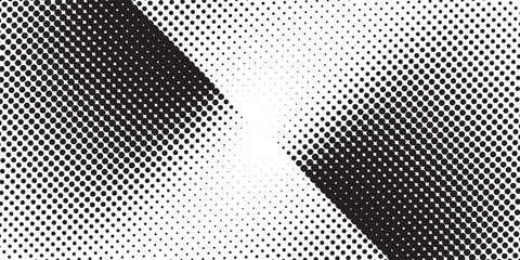 Dotted gradient halftone background. Horizontal seamless dots pattern in pop art style. Abstract modern stylish texture. Vector illustration.