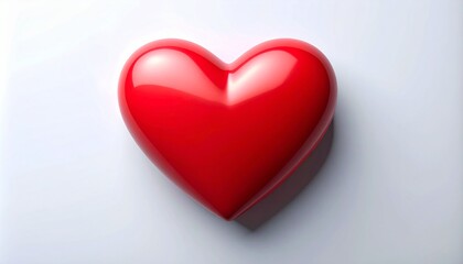 Fototapeta premium Valentine red heart icon. Heart shape Isolated on white background.
