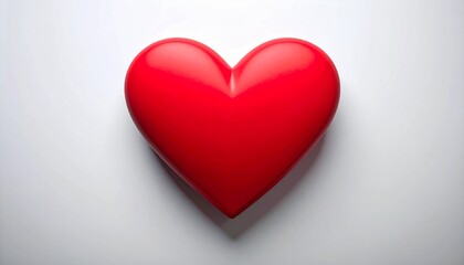 Fototapeta premium Valentine red heart icon. Heart shape Isolated on white background.