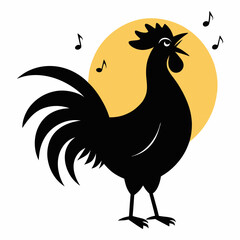 vector illustration of a rooster