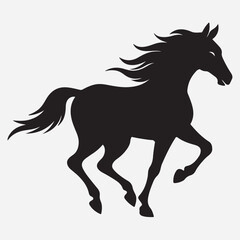 classic Horse silhouette icon illustration