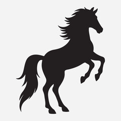 classic Horse silhouette icon illustration