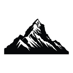 Mountain isolated vector black silhouette