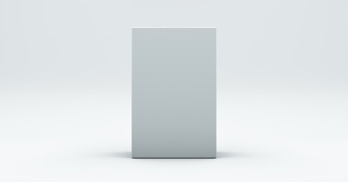 3d white empty sign mock up 