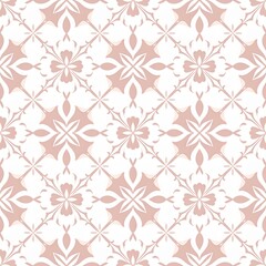 Elegant Seamless Floral Pattern in Soft Pink and White for Background Use in Textiles and Wallpapers