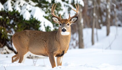 Whitetail Deer Trophy Buck in Fall 