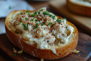 Bread with Cheese created with Generative AI Technology, ai, generative