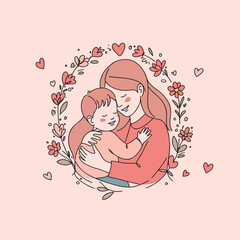happy mother's day illustration