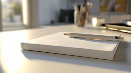 Blank Canvas and Pencil: A Moment of Artistic Inspiration