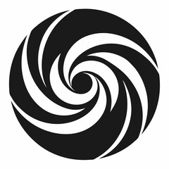 Abstract Geometric Design Featuring A Circle Swirl