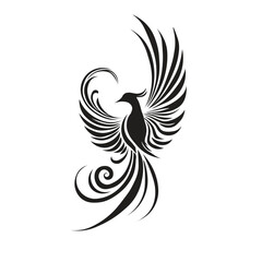 A classic black and white floral design element featuring elegant, curved leaves and intricate detailing. Perfect for use in decorative borders, logos, or vintage-inspired graphic designs