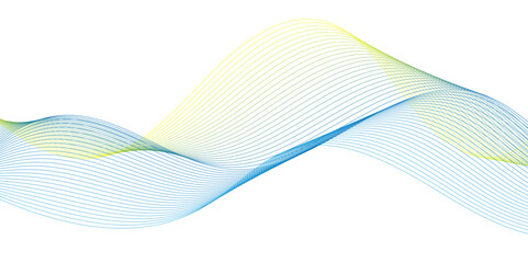 Fototapeta premium Abstract colorful blue; curve and wave lines on transparent background. Futuristic technology and dynamic wave pattern. vector illustrate 