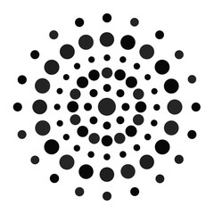 abstract-circle-consisting-of-many-dots-set--silho.eps
