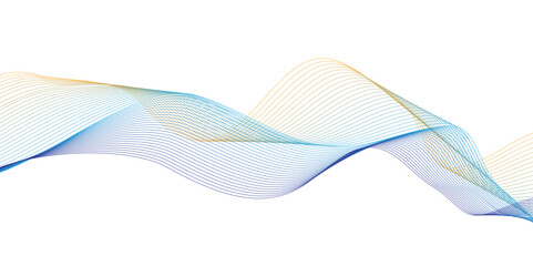 Abstract colorful blue; curve and wave lines on transparent background. Futuristic technology and dynamic wave pattern. vector illustrate	