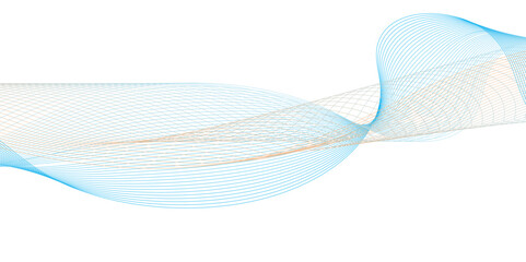 Abstract colorful blue; curve and wave lines on transparent background. Futuristic technology and dynamic wave pattern. vector illustrate	