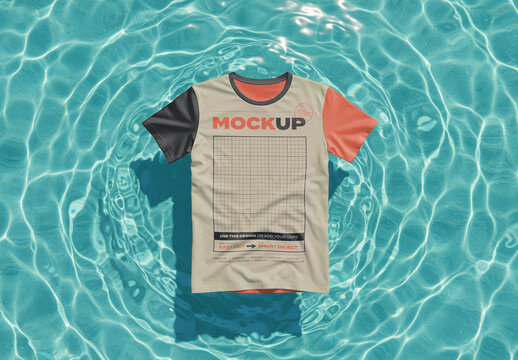 Shirt Floating on Water Mockup
