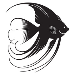  Angelfish Fish Logo Design
