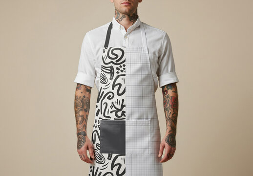 Tattoo Chef Apron Mockup