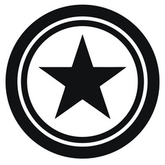 Fototapeta premium star-in-circle-isolated-on-white-background-vector.eps