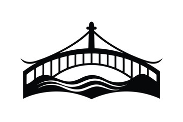 Modern Bridge Vector Graphic Design.
