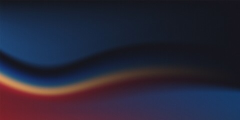 Dark blue orange red grainy texture background abstract vibrant color wave shape black backdrop noisy wide banner header design