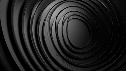 Abstract Black Concentric Circles Design