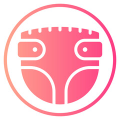 baby diaper gradient icon