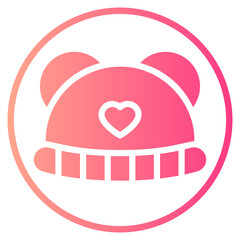 baby hat gradient icon