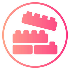 bricks gradient icon