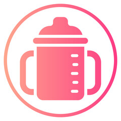 sippy cup gradient icon