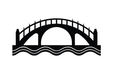 Arch Bridge Over Water Icon