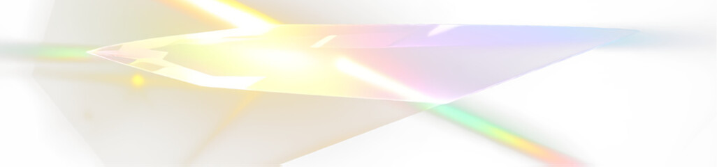 Crystal light and prism sparkle with glowing beam reflection on PNG background.