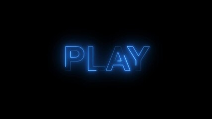 3,2,1,0, let's  play countdown video animation. glowing neon let's play game and music, animation background - Powered by Adobe