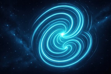 Cosmic whirlpool of luminous energy swirling through the depths of the universe in a mesmerizing display of light and motion